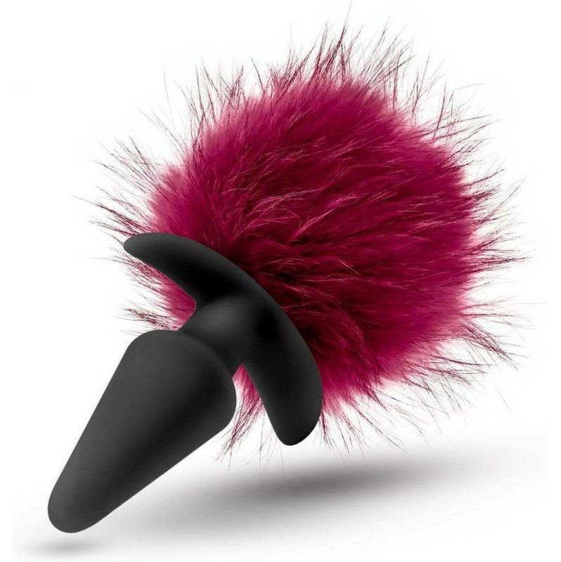 Butt Plug Blush Fur Pom Pom Burgundy