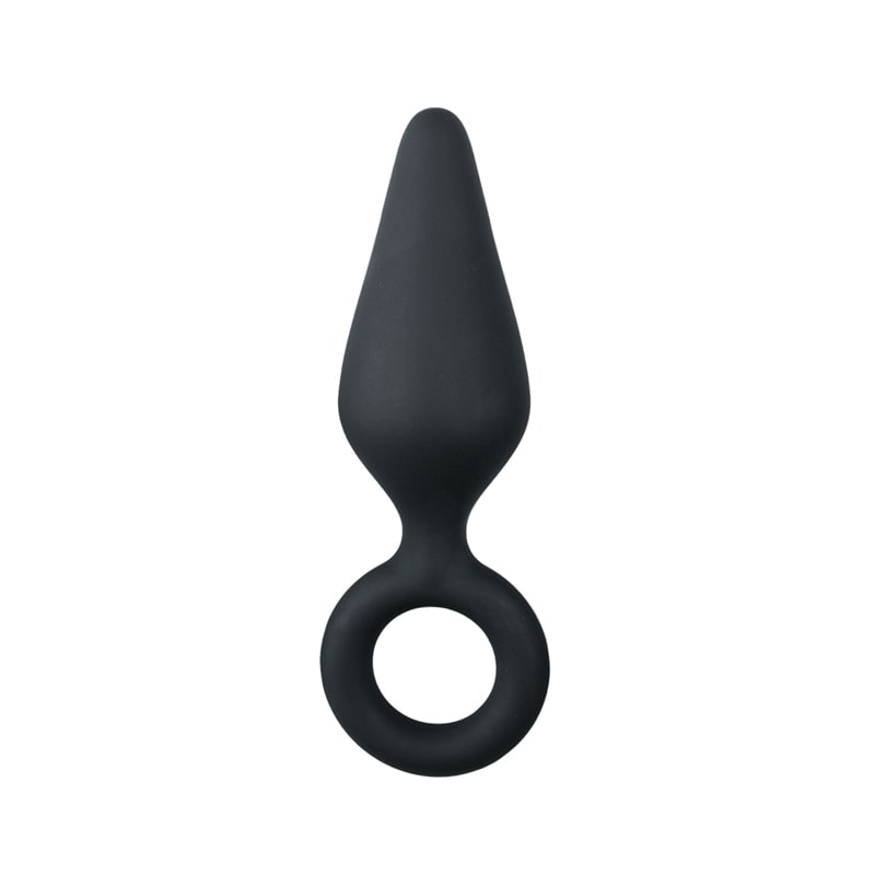 Butt Plug Easytoys With Pull Ring Small Black Butt Plug Easytoys With Pull Ring Small Black
