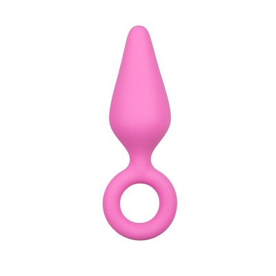 Butt Plug Easytoys With Pull Ring Small Pink Butt Plug Easytoys With Pull Ring Small Pink