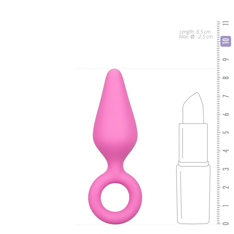 Butt Plug Easytoys With Pull Ring Small Pink