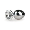 Butt Plug With Jewel Easytoys No. 2 Silver/Clear