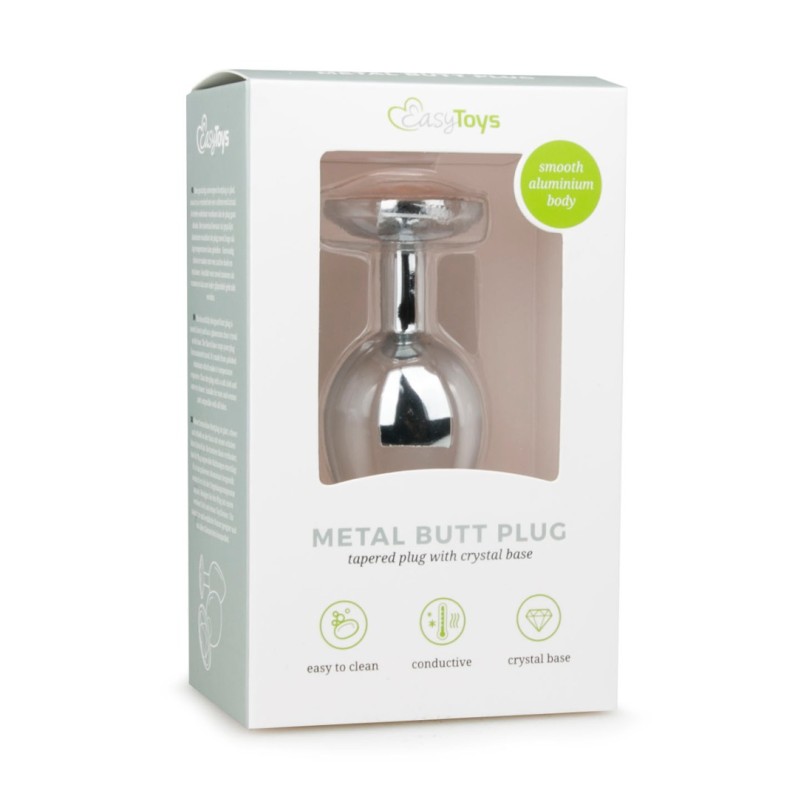 Butt Plug With Jewel Easytoys No. 2 Silver/Clear