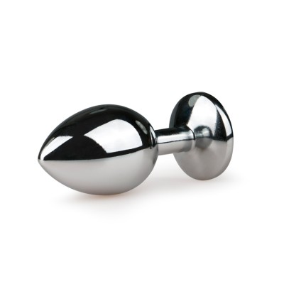 Butt Plug With Jewel Easytoys No. 2 Silver/Clear Butt Plug With Jewel Easytoys No. 2 Silver/Clear