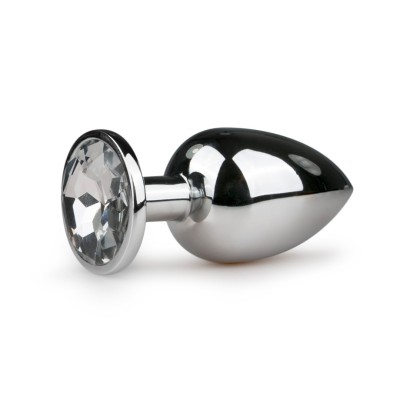 Butt Plug With Jewel Easytoys No. 6 Silver/Clear Butt Plug With Jewel Easytoys No. 6 Silver/Clear
