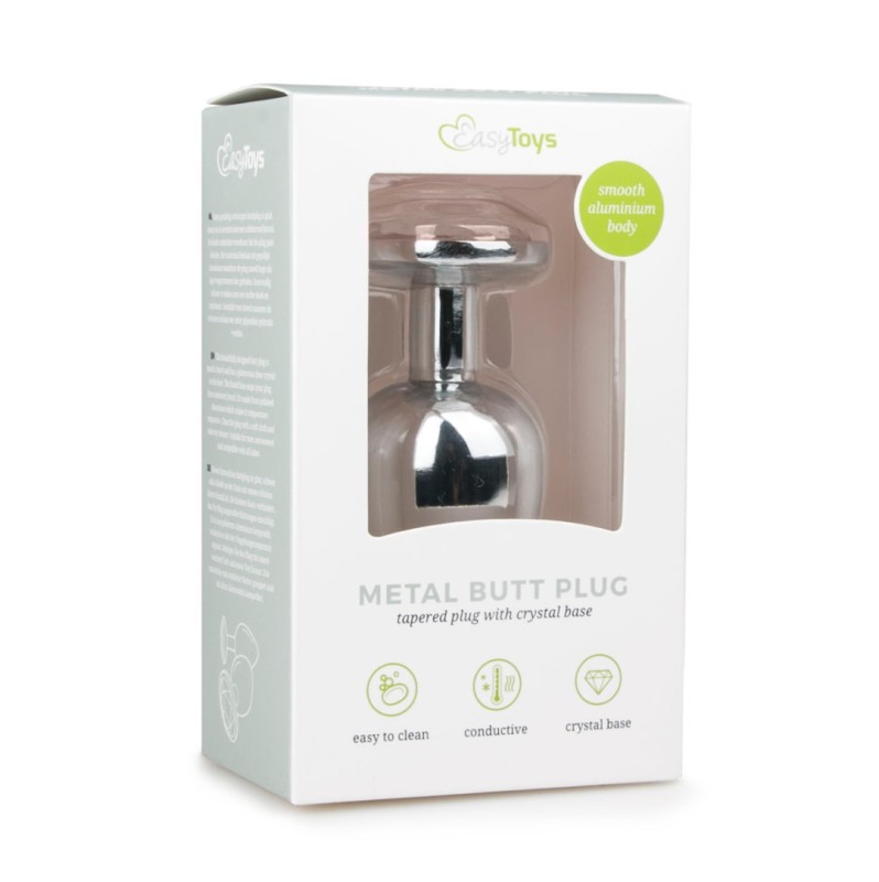 Butt Plug With Jewel Easytoys No. 6 Silver/Clear