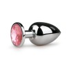 Butt Plug With Jewel Easytoys No. 6 Silver/Pink