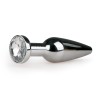 Butt Plug With Jewel Easytoys No. 9 Silver/Clear