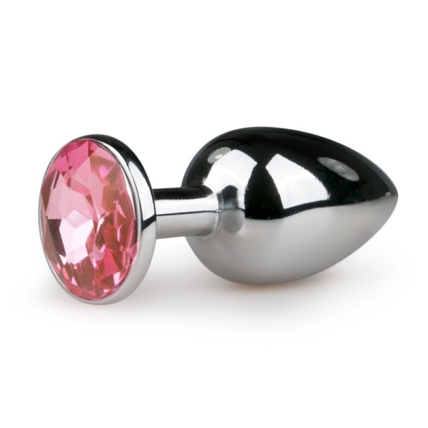 Butt Plug With Jewel Easytoys Plug No. 1 Silver/Pink