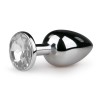 Butt Plug With Jewel Easytoys Plug No. 1 Silver/Clear