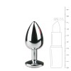 Butt Plug With Jewel Easytoys Plug No. 1 Silver/Clear Butt Plug With Jewel Easytoys Plug No. 1 Silver/Clear