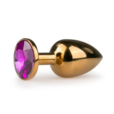 Butt Plug With Jewel Easytoys Plug No. 1 Gold/Purple