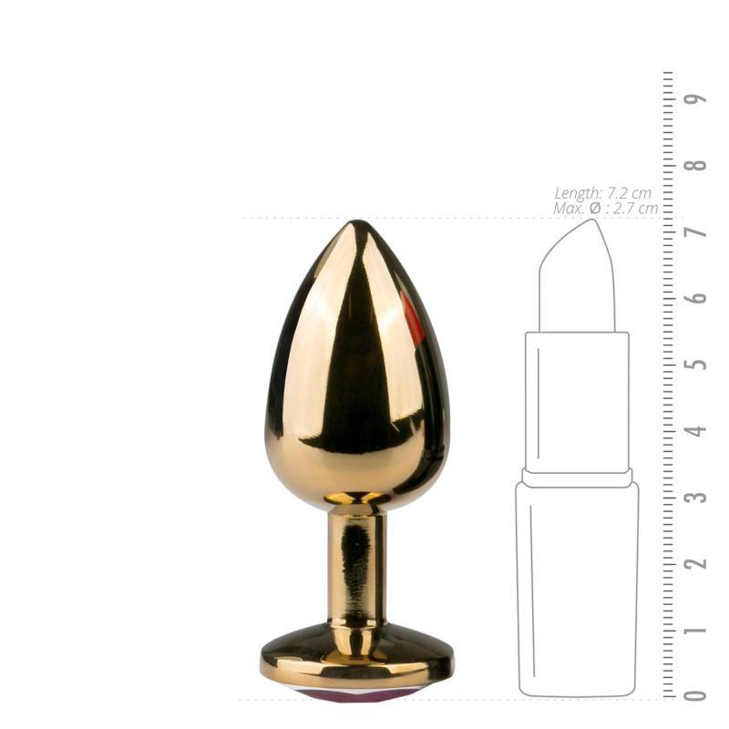 Butt Plug With Jewel Easytoys Plug No. 1 Gold/Purple
