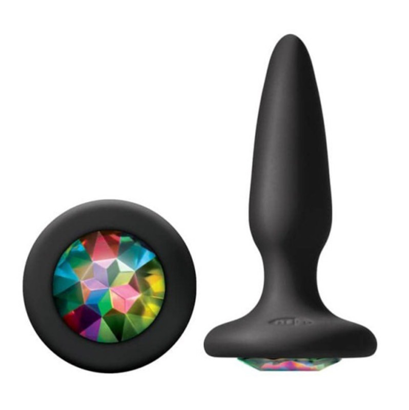 Butt Plug With Jewel Glams Mini Gem Rainbow