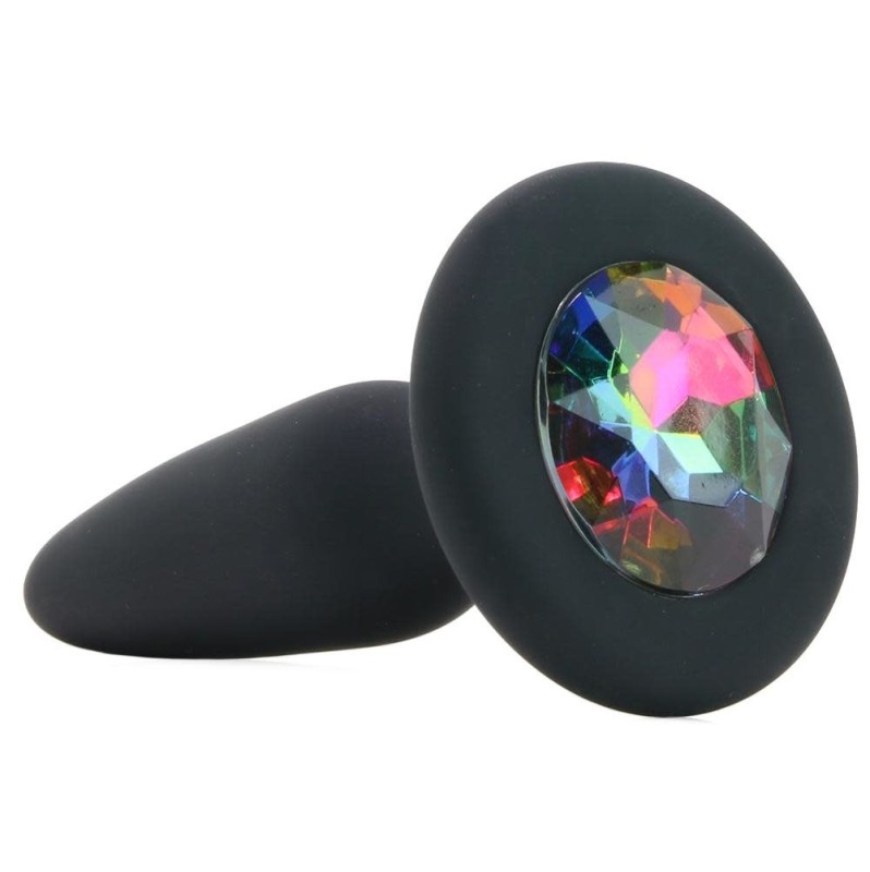 Butt Plug With Jewel Glams Mini Gem Rainbow