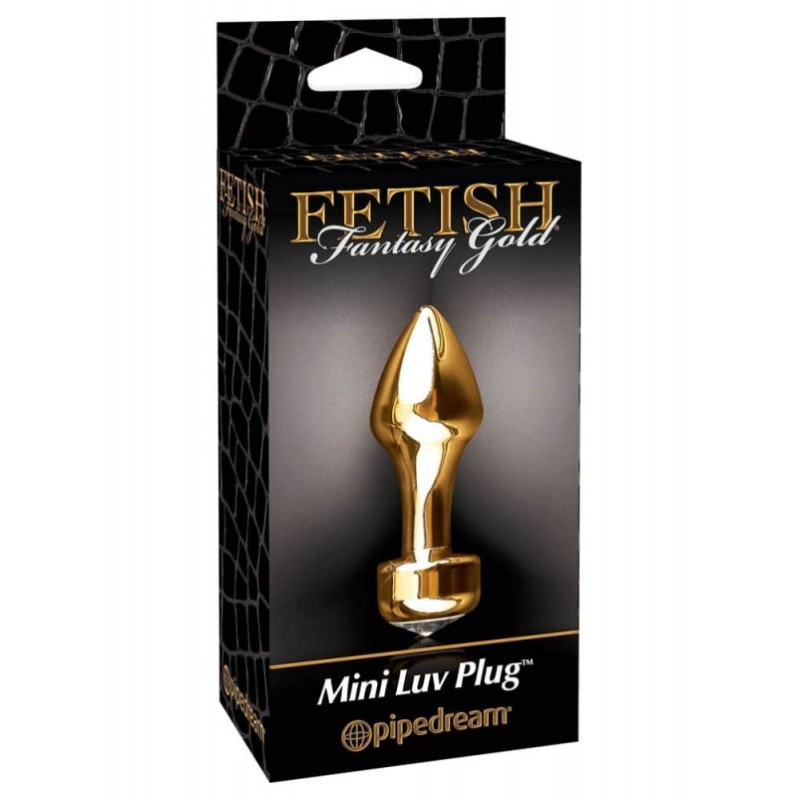 Mini Butt Plug With Jewel Gold Luv Plug