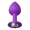 Butt Plug With Jewel Her Little Gem Medium Purple