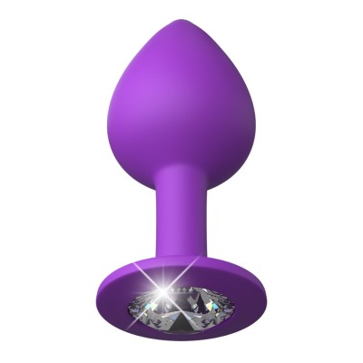 Butt Plug With Jewel Her Little Gem Medium Purple