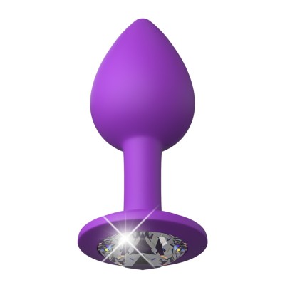 Butt Plug With Jewel Her Little Gem Small Purple Butt Plug With Jewel Her Little Gem Small Purple