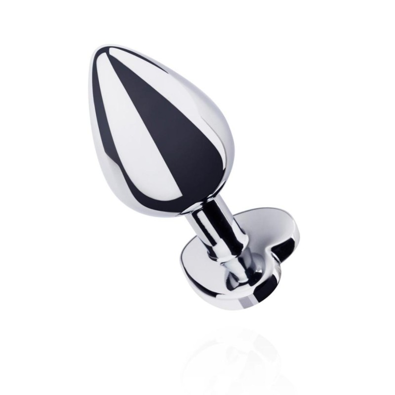Butt Plug With Heart Jewel Easytoys No. 7 Silver/Clear Butt Plug With Heart Jewel Easytoys No. 7 Silver/Clear