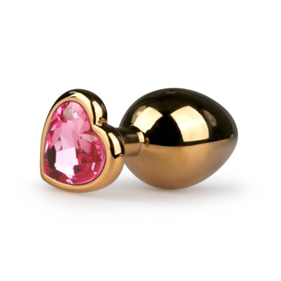 Butt Plug With Heart Jewel Easytoys No. 7 Gold/Pink Butt Plug With Heart Jewel Easytoys No. 7 Gold/Pink