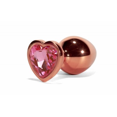 Butt Plug With Heart Jewel Secret Shine Large Pink Butt Plug With Heart Jewel Secret Shine Large Pink