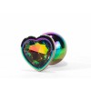 Butt Plug With Heart Jewel Secret Shine Medium Rainbow