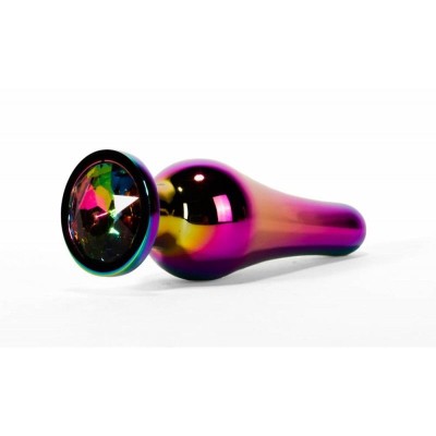 Butt Plug With Jewel Secret Shine Large Rainbow