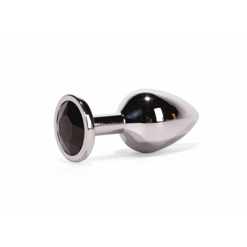 Butt Plug With Jewel Secret Shine Medium Black Butt Plug With Jewel Secret Shine Medium Black