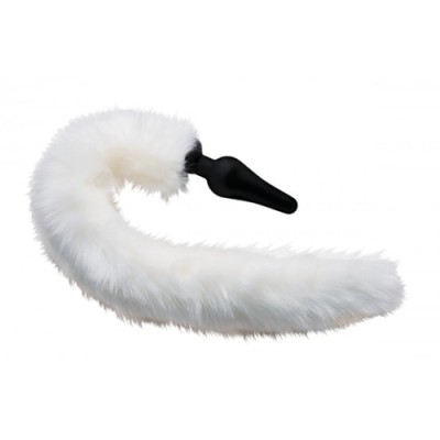White Fox Tail and Ears Set Tailz White White Fox Tail and Ears Set Tailz White