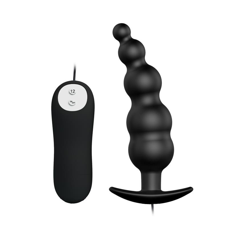 Butt Plug With Remote Control Pretty Love Vibrating Bubble Black Butt Plug With Remote Control Pretty Love Vibrating Bubble Black