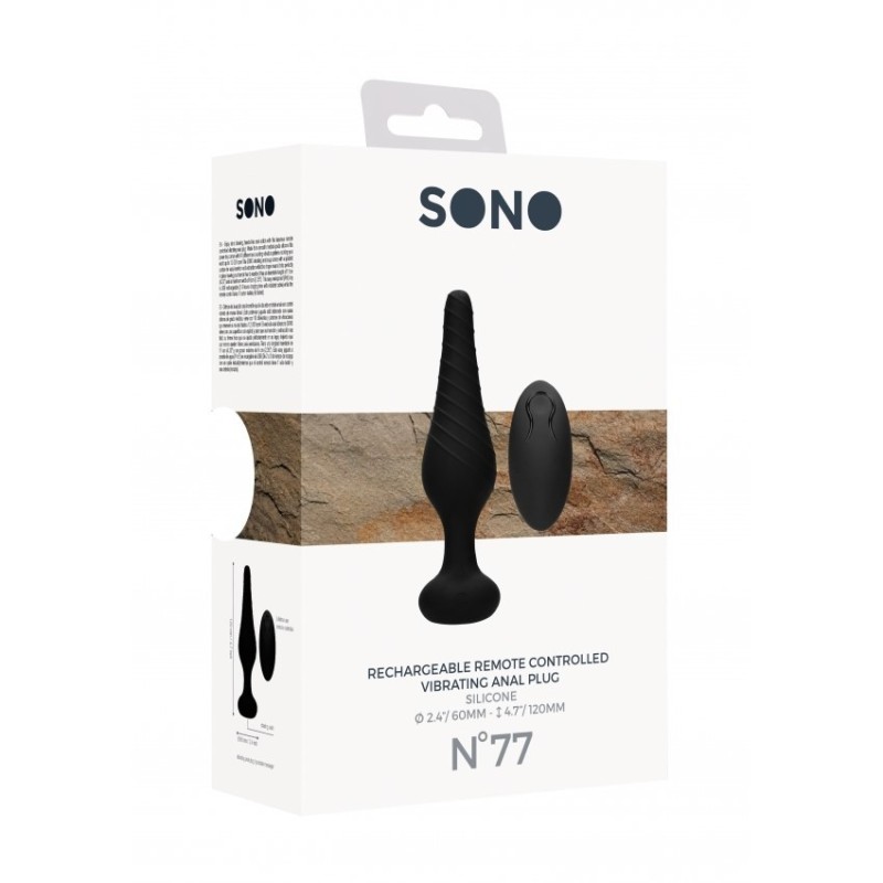 Butt Plug With Remote Control Sono No.77 Black