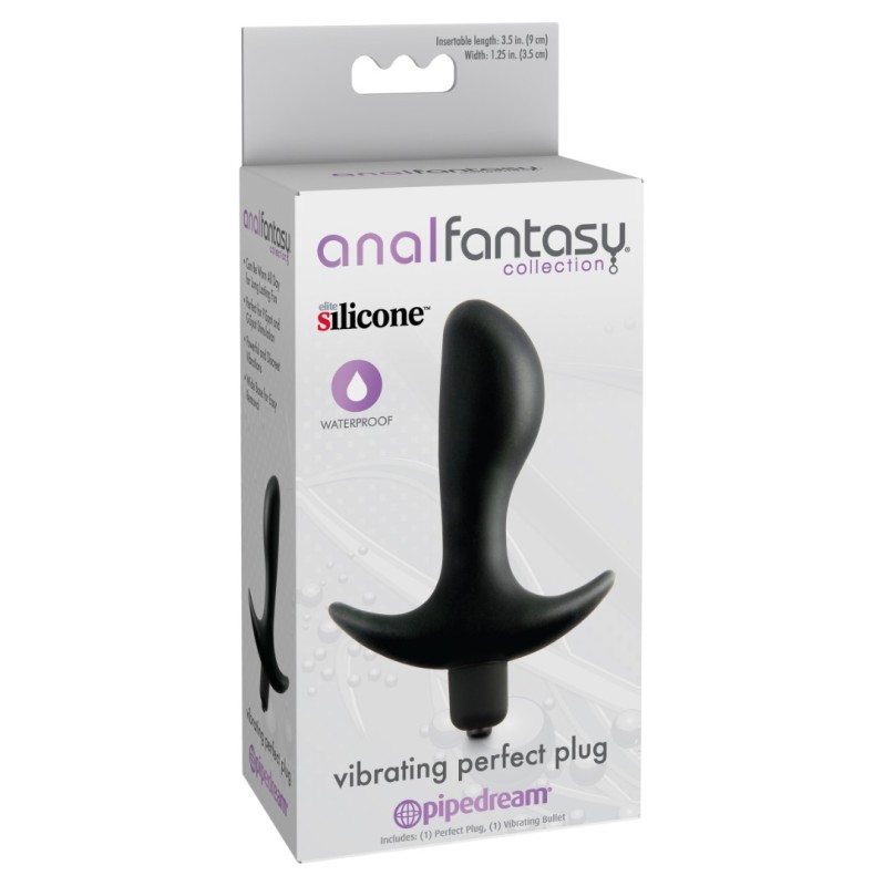 Vibrating Butt Plug Anal Fantasy Perfect Plug Black