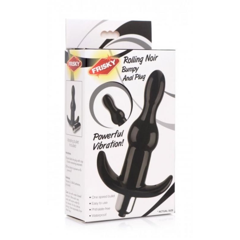Vibrating Butt Plug Frisky Bumpy Black
