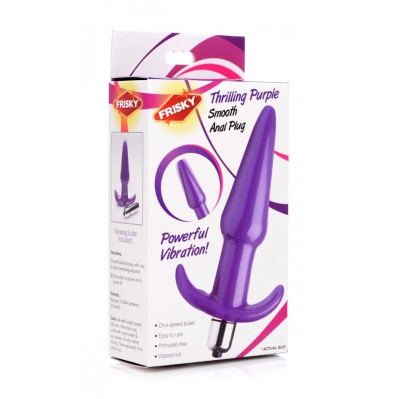 Vibrating Butt Plug Frisky Smooth Purple