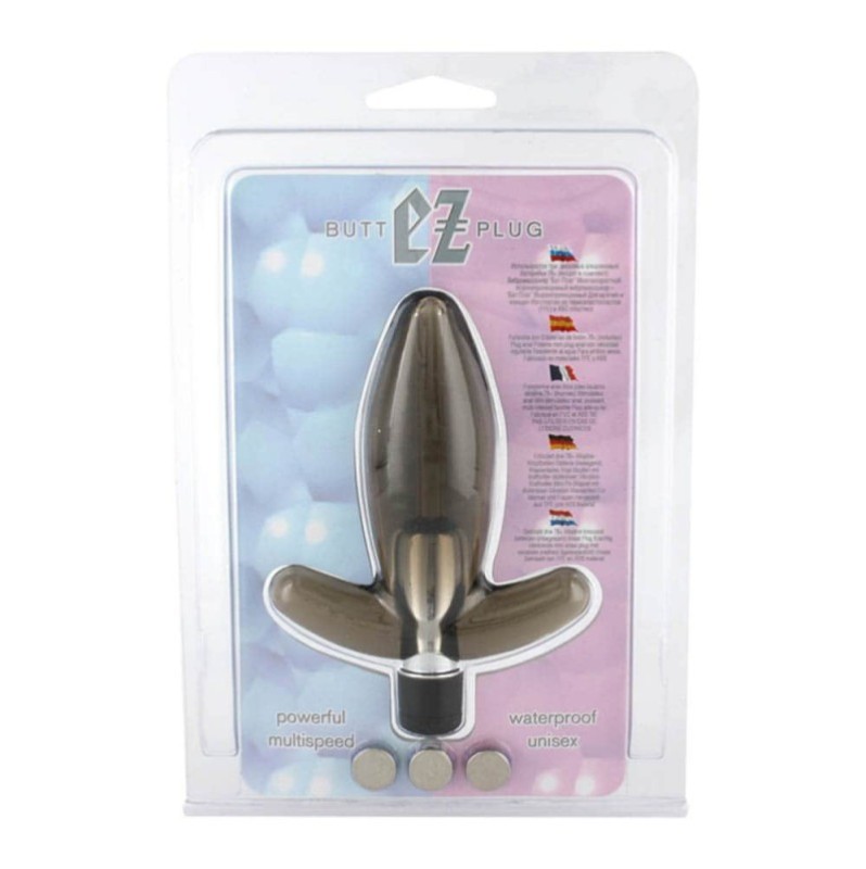 Vibrating Butt Plug Seven Creations EZ Black