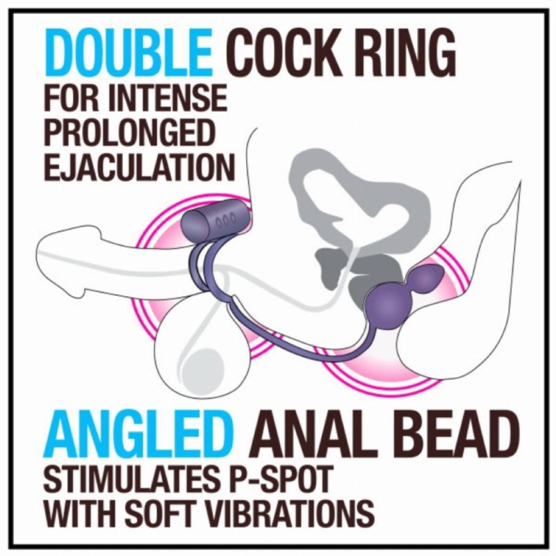 Butt Plug with Vibrating Cockring Anal Adventures Platinum Black Butt Plug with Vibrating Cockring Anal Adventures Platinum Black