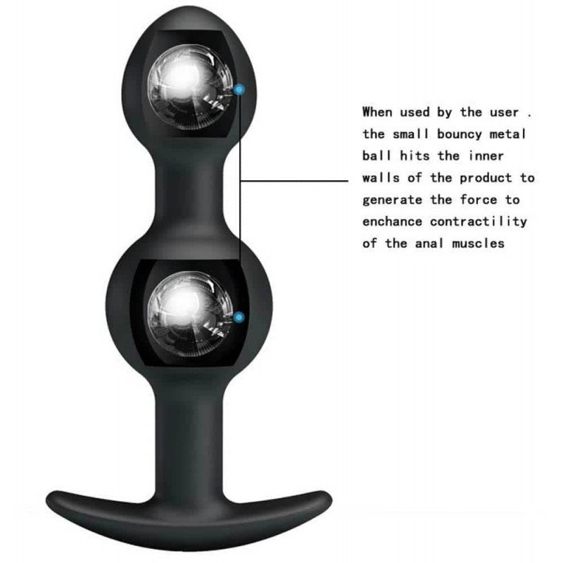 Butt Plug Pretty Love Heavy Balls Small Black Butt Plug Pretty Love Heavy Balls Small Black