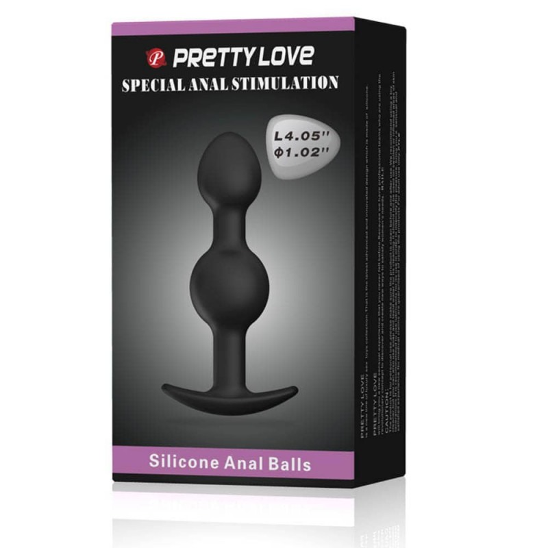Butt Plug Pretty Love Heavy Balls Small Black Butt Plug Pretty Love Heavy Balls Small Black