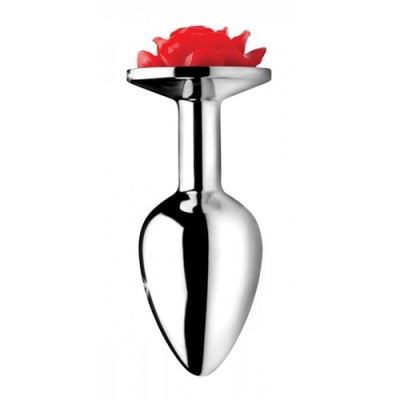 Butt Plug Red Rose Small Red Butt Plug Red Rose Small Red