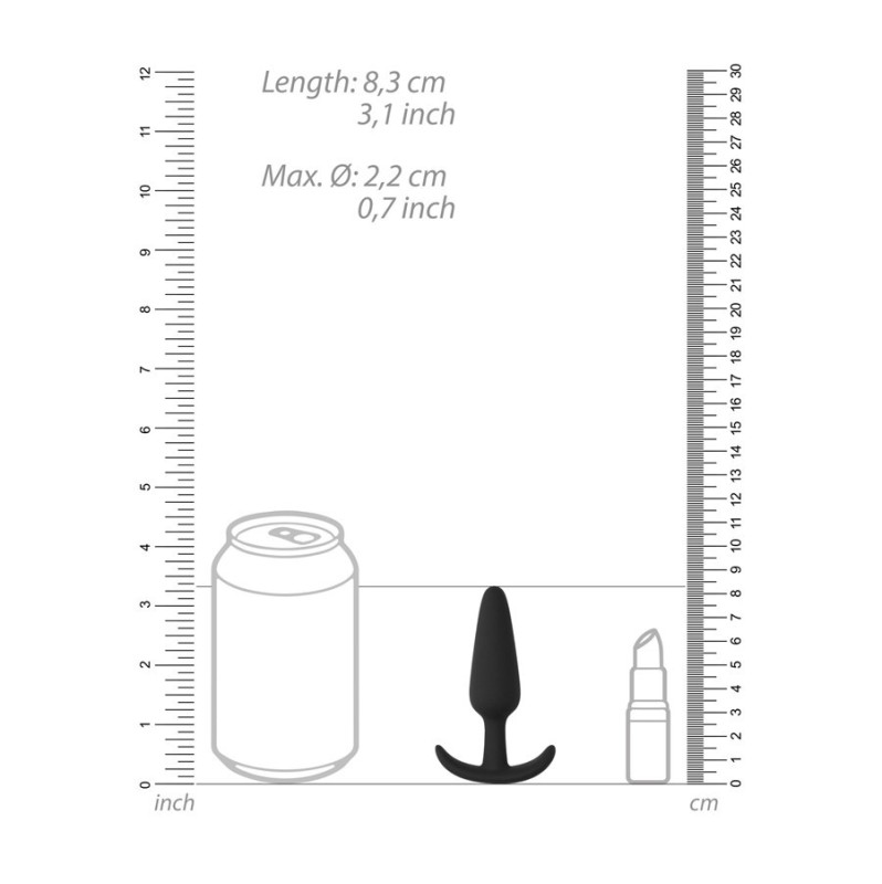 Butt Plug Shots Slim Black