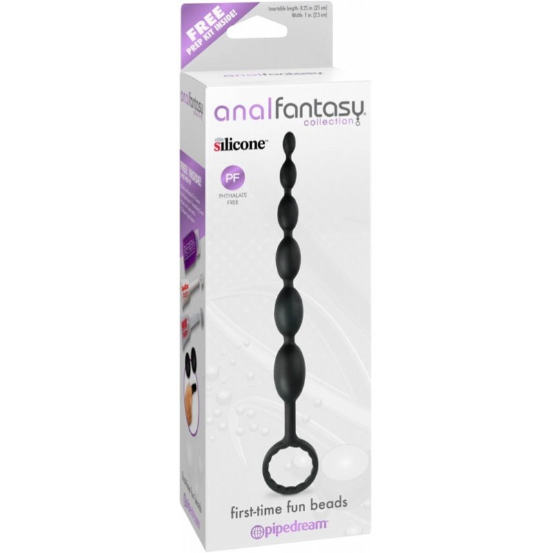 Anal Beads Anal Fantasy Collection First Time Fun Black