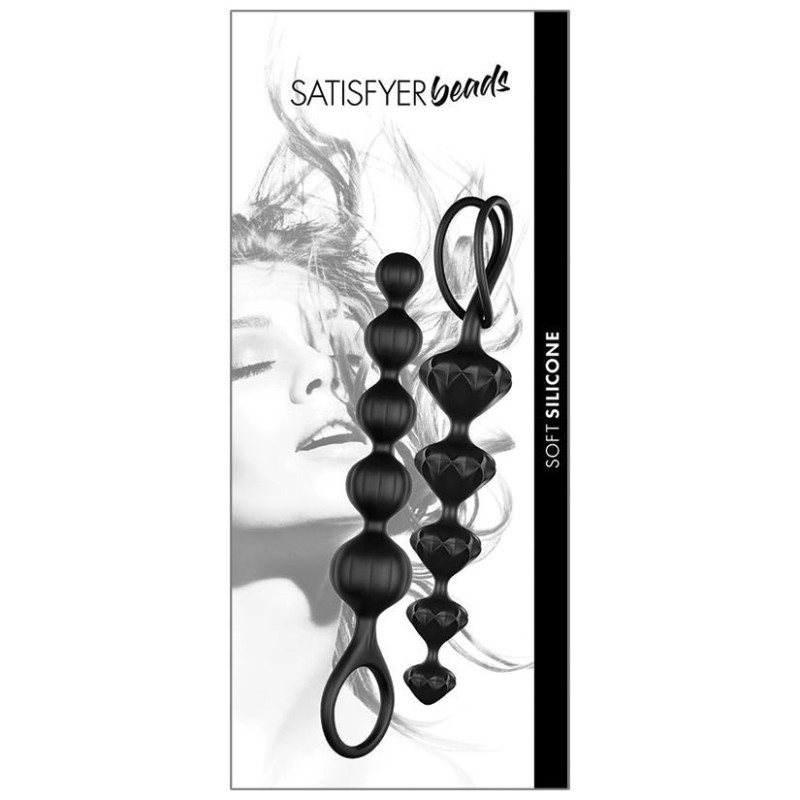 Anal Beads Satisfyer Set Of 2 Black Anal Beads Satisfyer Set Of 2 Black