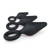 Butt Plug Set Easytoys With Pull Ring Black Butt Plug Set Easytoys With Pull Ring Black