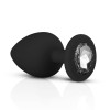 Butt Plug With Jewel Set Easytoys Diamond Black