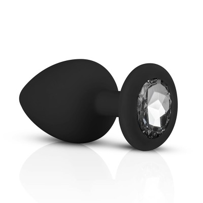 Butt Plug With Jewel Set Easytoys Diamond Black Butt Plug With Jewel Set Easytoys Diamond Black