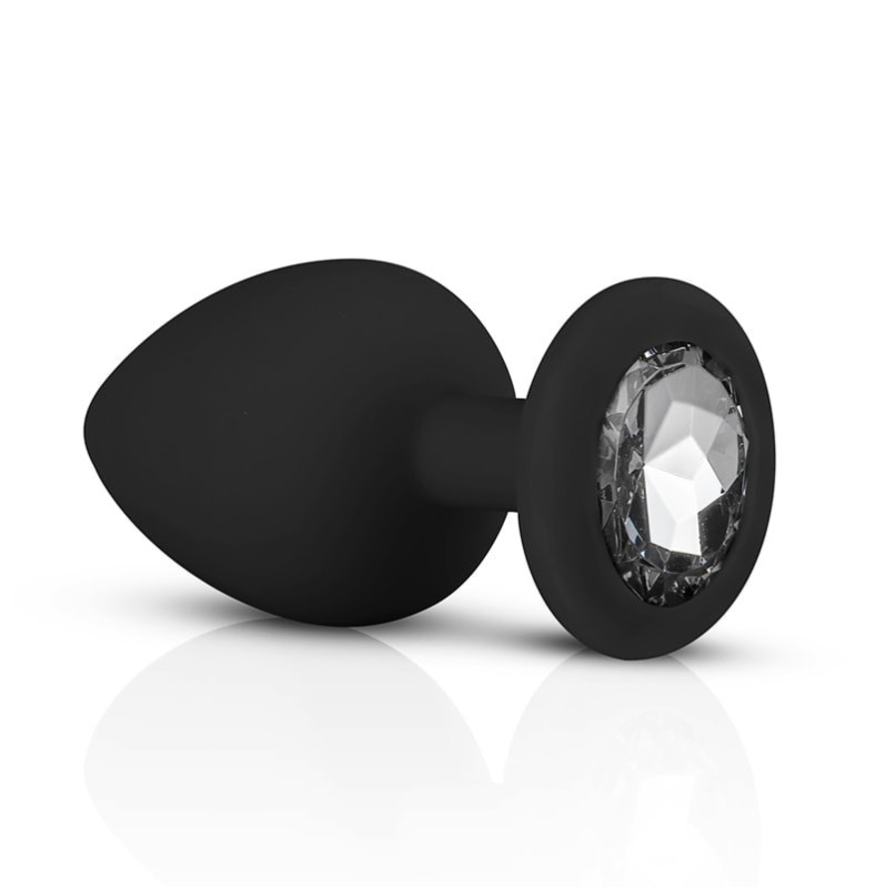 Butt Plug With Jewel Set Easytoys Diamond Black