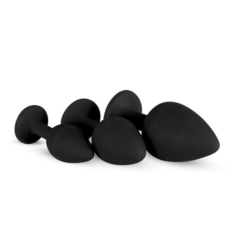 Butt Plug With Jewel Set Easytoys Diamond Black