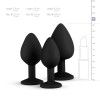 Butt Plug With Jewel Set Easytoys Diamond Black