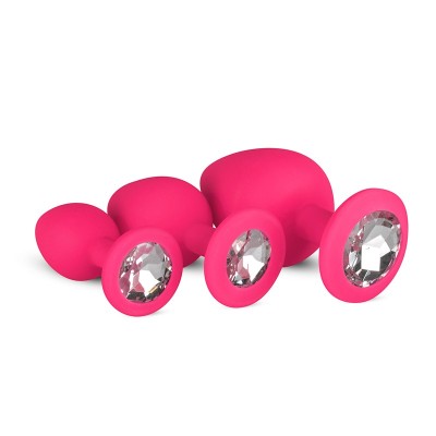 Butt Plug With Jewel Set Easytoys Diamond Pink Butt Plug With Jewel Set Easytoys Diamond Pink