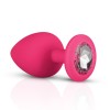 Butt Plug With Jewel Set Easytoys Diamond Pink